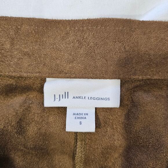 J. Jill Brown Faux Suede Ankle Leggings Size S - Picture 5 of 6